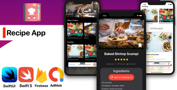 Download Recipe App Food Book (Cooking, Chef) Nulled 