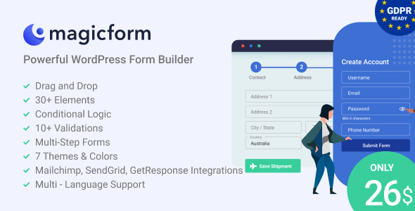 [Download] MagicForm – Next Generation WordPress Form Builder Nulled 