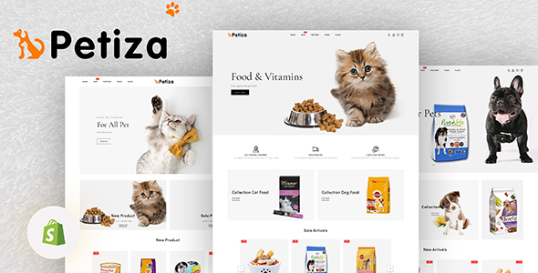 Download Petiza – Pets Food Shop Responsive Shopify Theme Nulled 