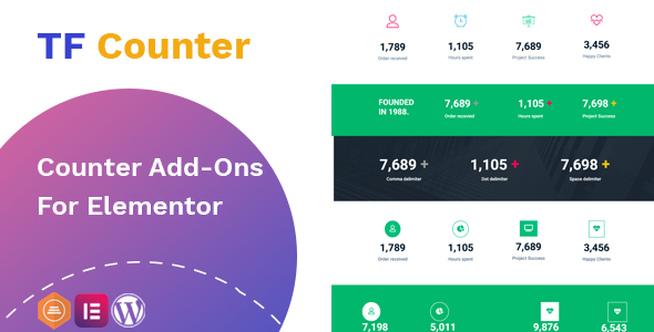 Download TfCounter – Counter widget For Elementor Nulled 