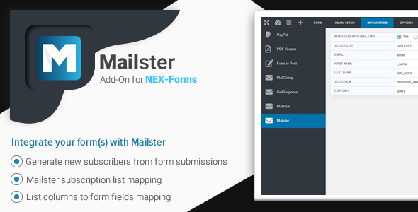 Download Mailster for NEX-Forms Nulled 