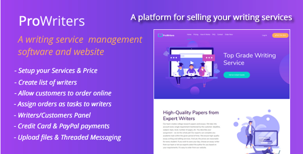 Download ProWriters – Sell writing services online Nulled 