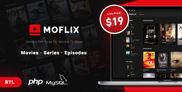 Download MoFlix – Ultimate PHP Script For Movie & TV Shows Nulled 