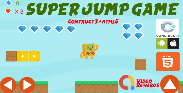 Download Super Jump Platform Game Construct 3 (capx+html5+Admob) Nulled 