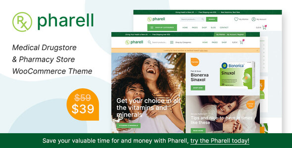 Download Pharell – Medical & Pharmacy Store Nulled 