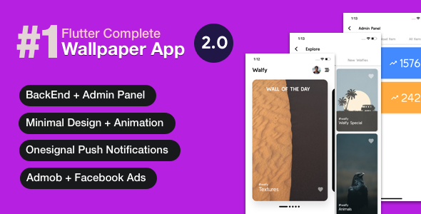 Download Flutter Wallpaper App – Backend+ Admin Panel (Full App) Nulled 