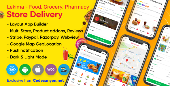 Download Lekima – Store Delivery Full React Native Application for WordPress WooCommerce. Nulled 