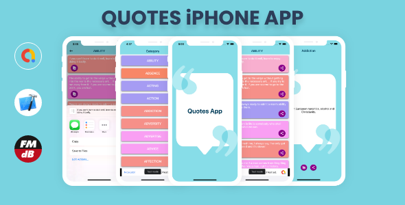 Download Quotes App with Categories –  iPhone App Nulled 