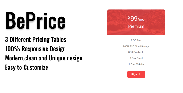 Download BePrice – Pricing Tables Nulled 