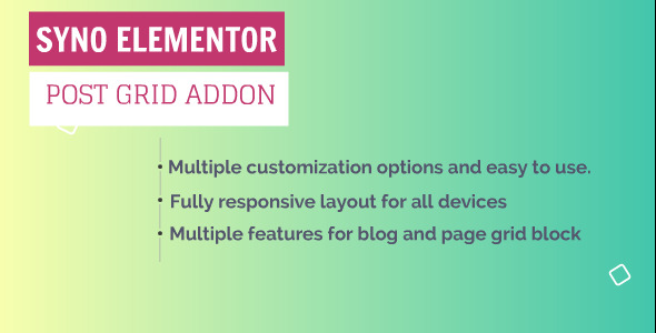 Download SYNO ELEMENTOR POST GRID ADDON Nulled 