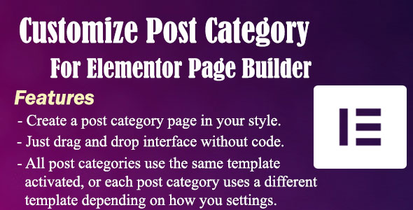 Download Customize Post Category for Elementor Page Builder Nulled 
