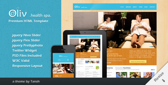 Download Oliv Responsive Spa Template Nulled 