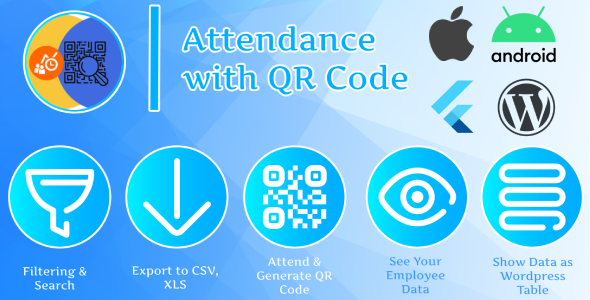 Download Attendance with QR code – Flutter (Android & IOS) + Plugin WordPress Nulled 
