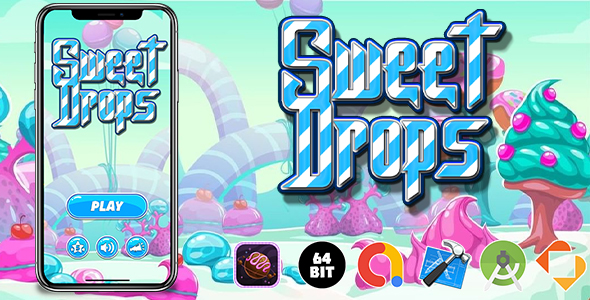 Download Sweet Drops Android iOS Buildbox Game Template with Admob Ads Integrated Nulled 