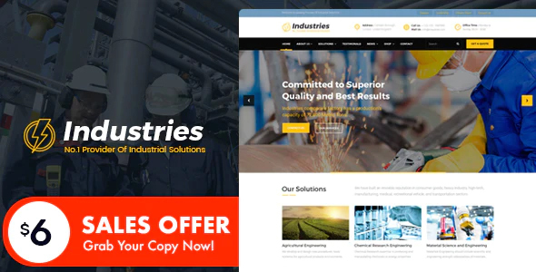 Download Industries – Factory And Industry Business HTML Template Nulled 