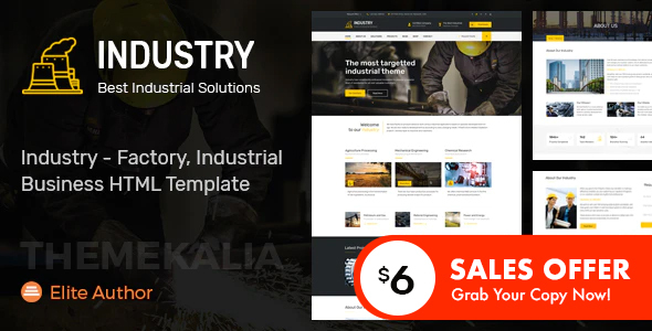 Download Industry – Factory, Industrial Business HTML Template Nulled 