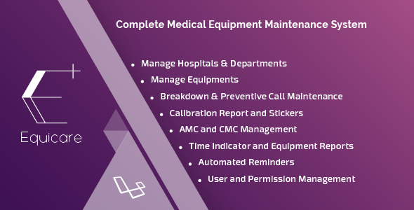 Download Equicare – A Medical Equipment Maintenance System Nulled 