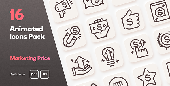 Download Marketing Price Animated Icons Pack – Lottie Json SVG Nulled 
