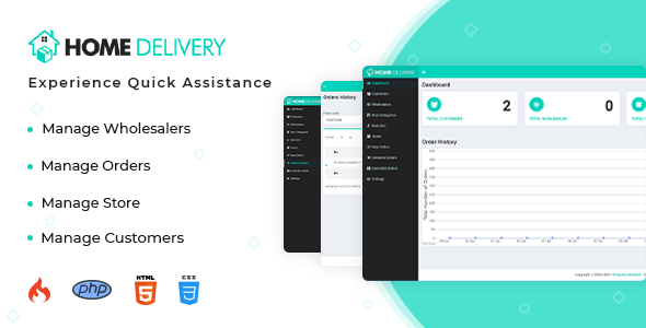 Download Home Delivery Mobile Application With Web Portal PHP Script Nulled 