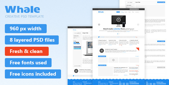 [Download] Whale – Creative PSD Template 