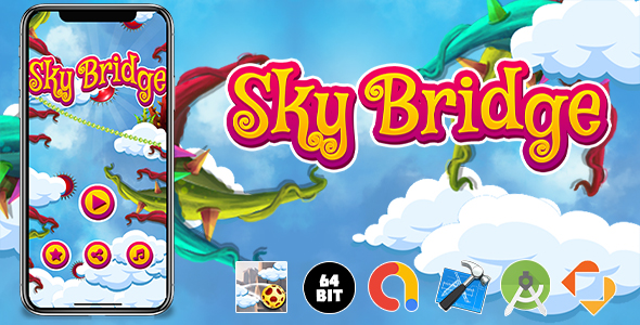 Download Sky Bridge Android iOS Buildbox Game Template with Admob Ads Integrated Nulled 