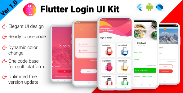 Download Flutter Login UI Template 6+ different designs Nulled 