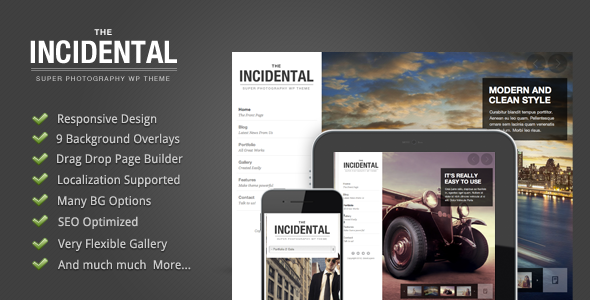 Download Incidental – High Class Photography WP Theme Nulled 