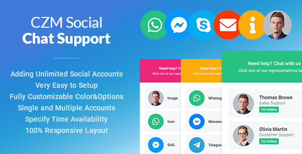 Download CZM Social Chat Support – jQuery Plugin Nulled 