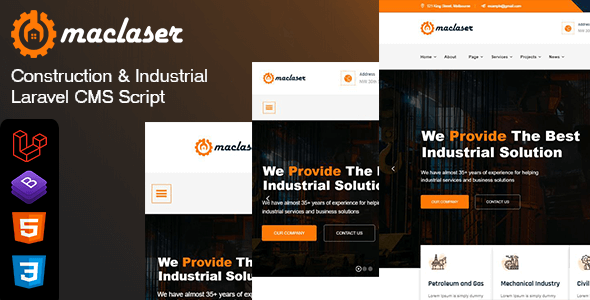 Download Maclaser – Construction & Industrial Laravel CMS Script Nulled 