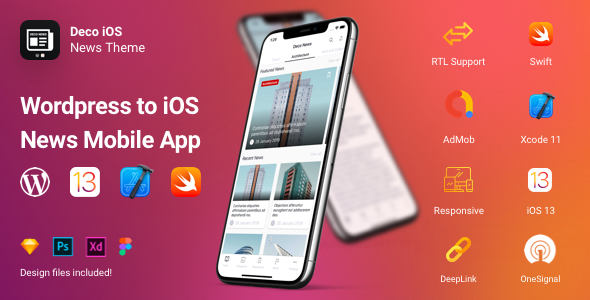 Download Deco News – iOS Mobile App for WordPress – Swift, Xcode Nulled 