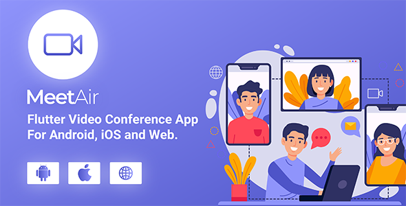 Download MeetAir – iOS and Android Video Conference App for Live Class, Meeting, Webinar, Online Training Nulled 