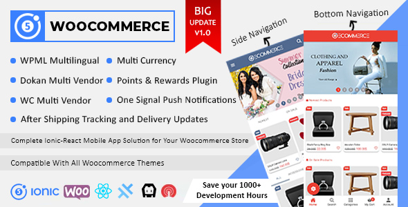 Download Ionic React Woocommerce – Universal Full Mobile App Solution for iOS & Android / WordPress Plugins Nulled 