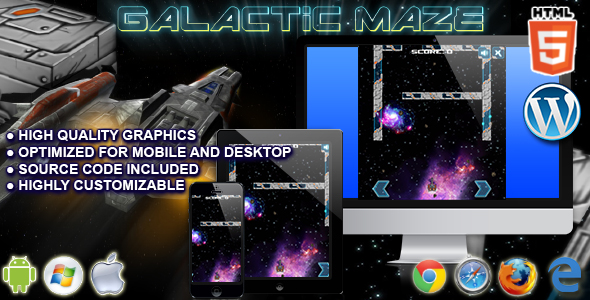 Download Galactic Maze – HTML5 Arcade Game Nulled 