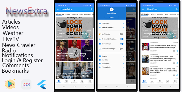Download NewExtra Flutter App For Android & IOS Nulled 