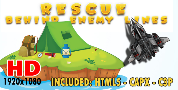 Download Rescue – Behind enemy lines – HTML5, Construct 2, Construct 3 Nulled 