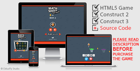 Download Math Shot – HTML5 Game (Construct 2 + Construct 3) Nulled 