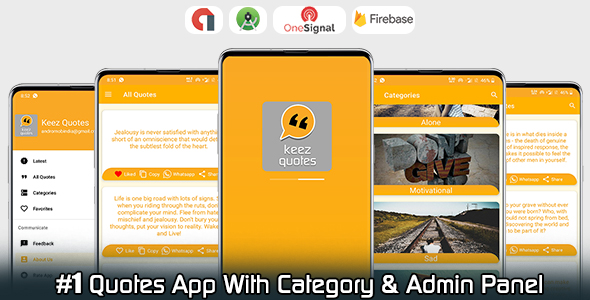 Download Keez – Android Quotes App WIth Category – Admin Panel – Admob Nulled 