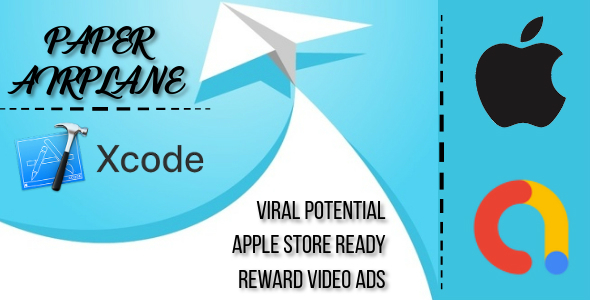 Download Paper Airplane – xCode – iPhone – iOS Game – AdMob Ads Reward Video Nulled 