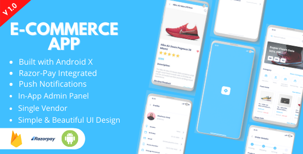 Download Ecommerce App – Android Online Shopping App for Single Vendors Nulled 