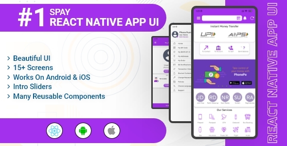 Download SPay – Digital Wallet & UPI Payments React Native App UI Template Nulled 