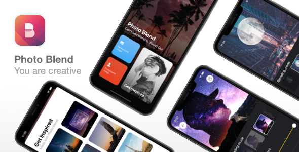 Download Photo Blend – iOS app template – Blending photos – Swift source code Nulled 