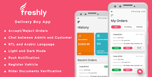 Download Freshly – Native Grocery Delivery Boy Android App Nulled 
