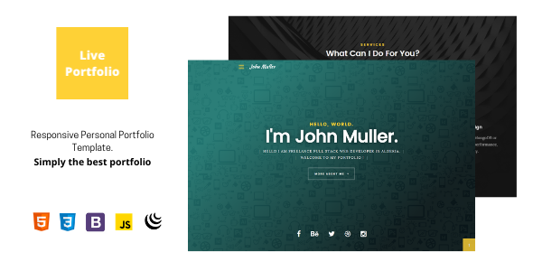 Nulled Live portfolio – Responsive Personal Portfolio Template free download
