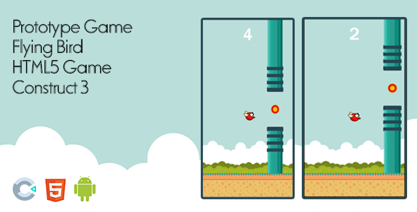 Download Prototype Game – Flying Bird – HTML5 Game Construct 3 Nulled 