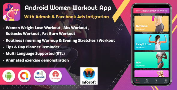 Download Android Women Workout at Home – Women Fitness app (V 1.1) Nulled 