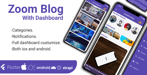 Download Zoom -Flutter Blog App With Dashboard ios and android Nulled 