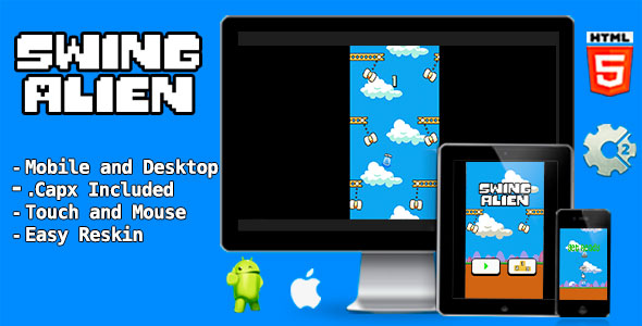 Download Swing Alien – Html5 Game and Mobile Nulled 