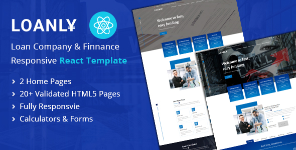 Download Loanly | Financial Loans React Template Nulled 