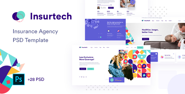 Download InInsurtech – Insurance Agency PSD Template Nulled 