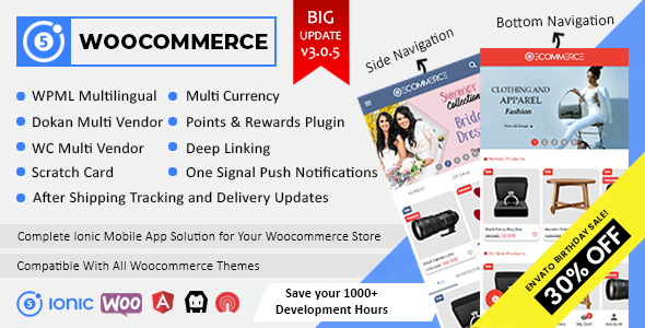 Download Ionic5 Woocommerce – Ionic5/Angular8 Universal Full Mobile App for iOS & Android / WordPress Plugins Nulled 